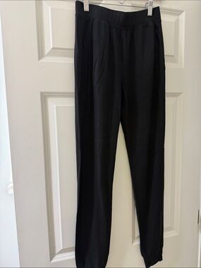 Men's Black Pull-On Dress Pants with Elastic Waist